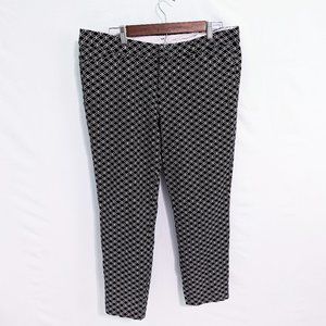 ANA Womens Dress Pants Geometric Black White Trousers Geometric Size 12